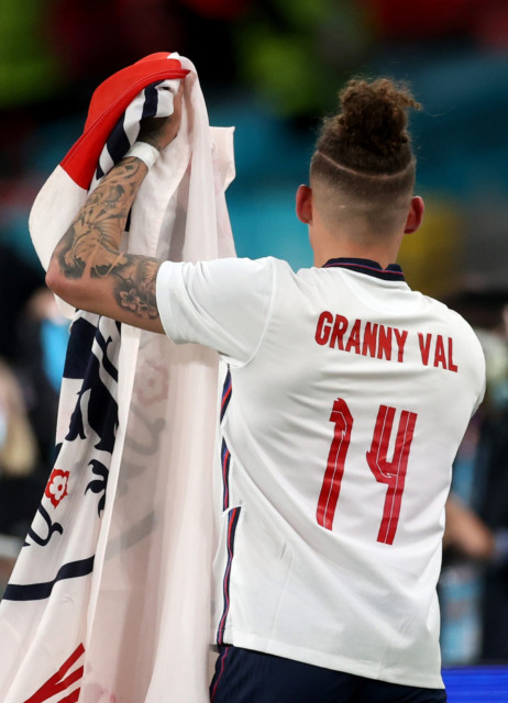 , Kalvin Phillips changes England shirt at full-time of Euro 2020 win over Denmark to pay tribute to late Granny Val