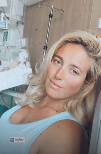 New mum Paris shared footage of her and Athena in hospital 