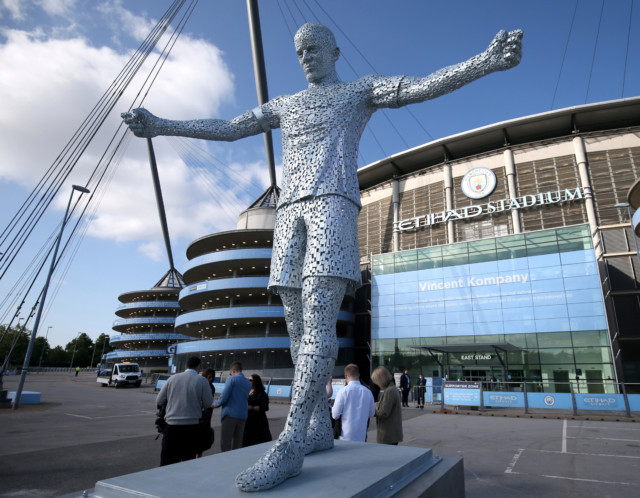 , Man City unveil statues of Vincent Kompany and David Silva at Etihad for key roles in club’s meteoric rise to the top
