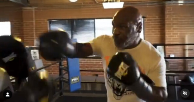 , Mike Tyson shows off blistering speed in new training video aged 55 as heavyweight boxing legend teases ring return