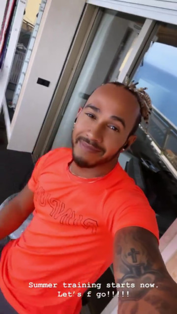 , Lewis Hamilton shares training footage as F1 ace admits staying in shape is a ‘real pain in the butt cheek’