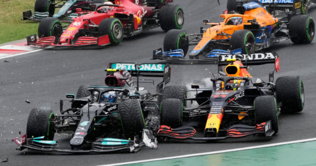 , Verstappen blasts Bottas as he is wiped out by McLaren for SECOND race in a row… &amp; loses championship lead to Hamilton