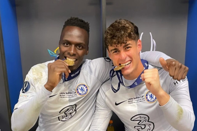 , Chelsea fans love ‘true team player’ Mendy after Super Cup penalty shootout sub as he is first to celebrate with Kepa
