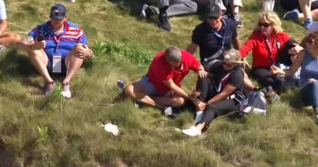 , Bryson DeChambeau HITS Ryder Cup fan on leg with wild first tee shot after missing morning session at Whistling Straits