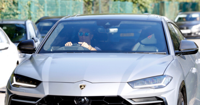 , Cristiano Ronaldo chased by adoring Man Utd fans as he leaves training session in £160,000 Lamborghini
