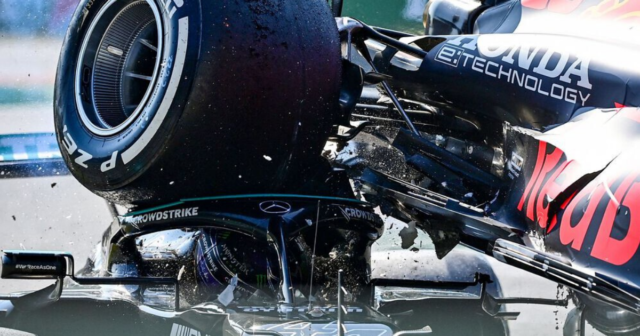 , Hamilton says Verstappen’s car ‘landed on my head, I’m a bit sore’ after horror crash at Italian GP