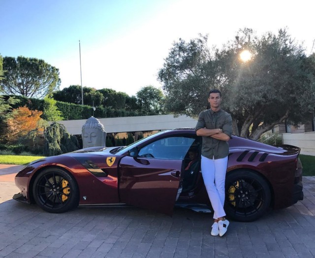 The Ferrari F12 is one of Ronaldo's favourites