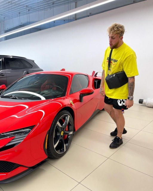 , Jake Paul customises his new £400,000-plus Ferrari SF90 Spider as boxing star rakes in cash after Tyron Woodley win