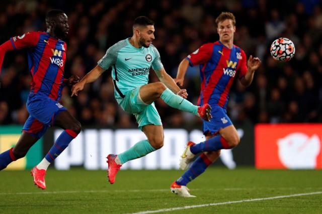 , Crystal Palace 1 Brighton 1: Neal Maupay’s dramatic late lob rescues point for Seagulls against rivals