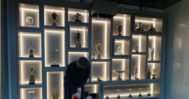 , Inside Justin Rose’s amazing trophy room with backlit wall-to-wall cabinet to display career achievements