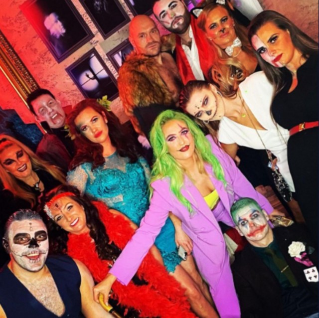 , Paris Fury stuns as The Joker while Tyson wears Roman soldier outfit for Halloween meal out with ‘weirdo’ pals