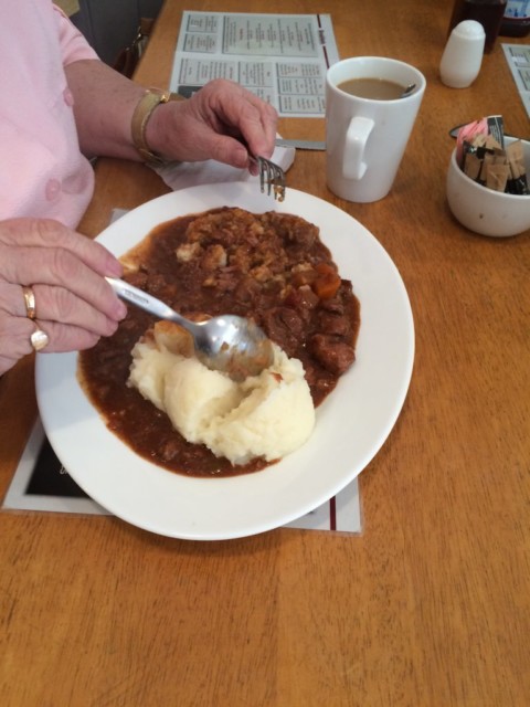 A beef stew was recently on the special's board at Konch's Kafe