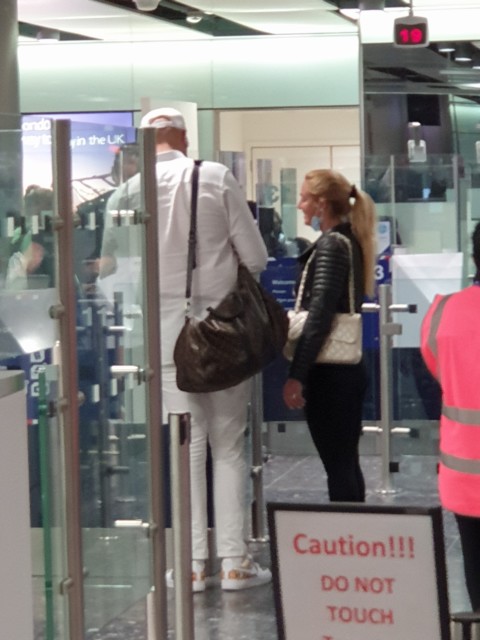 , Tyson Fury and Paris look exhausted on UK return after wild parties but people’s champ still queues at passport control