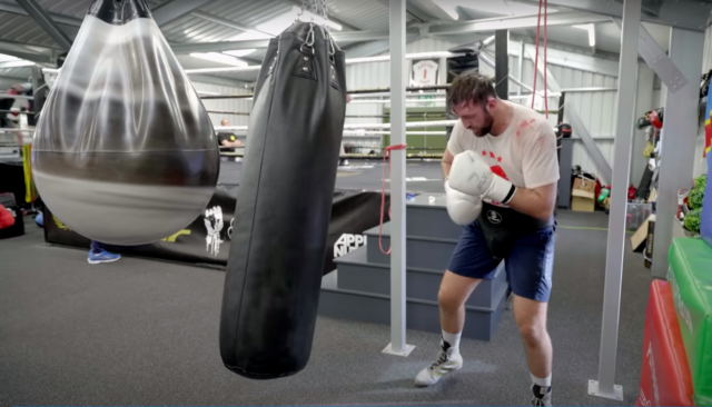 , Tyson Fury’s cousin Hughie builds personal gym in back garden defended by two giant Rottweilers ahead of Hammer fight