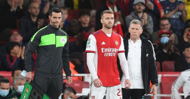 , Watch Arsenal star Calum Chambers score just 23 seconds after coming on as new footage emerges from behind Leeds goal