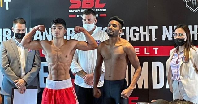 , Amir Khan’s cousin wins pro debut on bizarre cryptocurrency card in Dubai with Olympic boxer helping train prospect