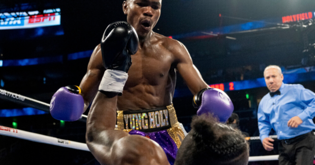 , Watch as Evander Holyfield’s son Evan delivers monster KO cheered on by boxing legend ringside