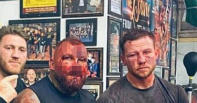 , Bare knuckle fighters left covered in blood after shocking footage emerges of brawl in boxing gym