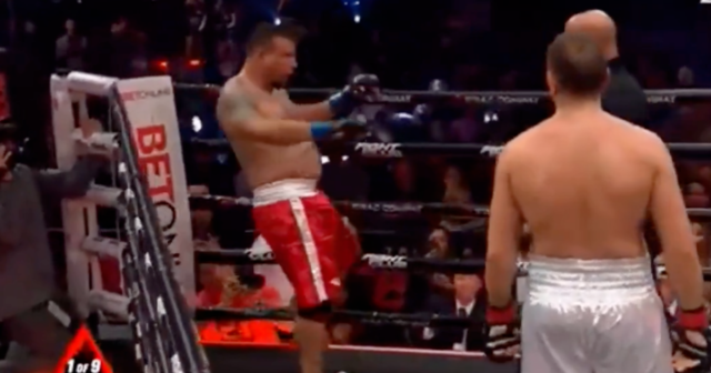 , Pulev puts ex-UFC champ Mir out on his feet but ref FAILS to stop fight immediately leaving fans in shock at Triad fight