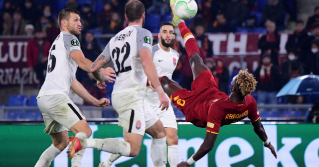 , Watch ex-Chelsea star Tammy Abraham score stunning overhead kick as he nets twice in Roma’s 4-0 win over Zorya Luhansk
