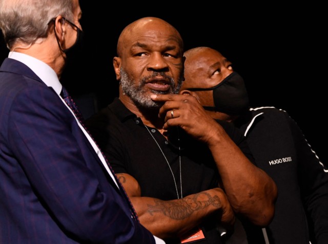 , Canelo Alvarez and Caleb Plant denied face-off as Mike Tyson oversees fiery weigh-in before grudge match