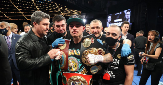 , George Kambosos Jr outpoints Teofimo Lopez to become unified lightweight champion in upset of the year