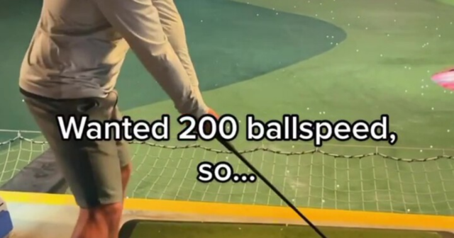 , Watch Bryson DeChambeau smash golf ball OVER net at TopGolf with insane 200mph drive