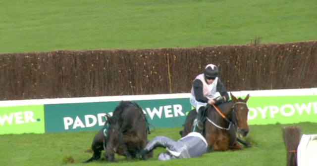, Watch Cheltenham chaos in two-horse race as BOTH fall but Rachael Blackmore wins after ‘never-before-seen’ incident