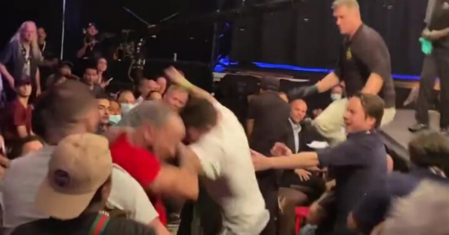 , Watch ex-UFC star Mike Perry leave broadcast table to brawl with bare knuckle fighter Julian Lane at BKFC Tampa