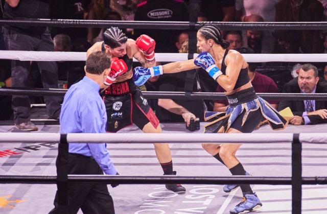 , Female boxer Miriam Gutierrez’s face unrecognisable after taking 236 punches from Amanda Serrano on Jake Paul card