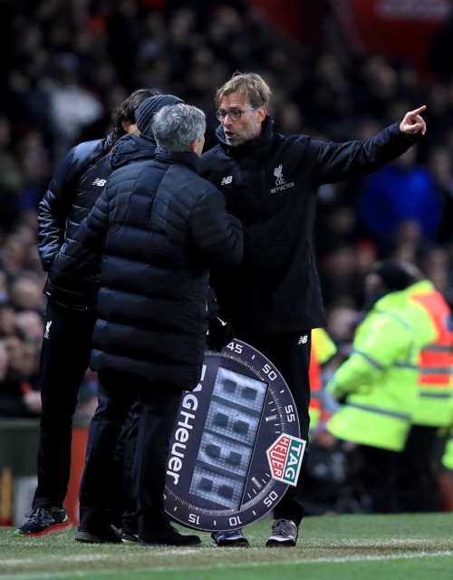 The two highly-strung managers got very close for comfort