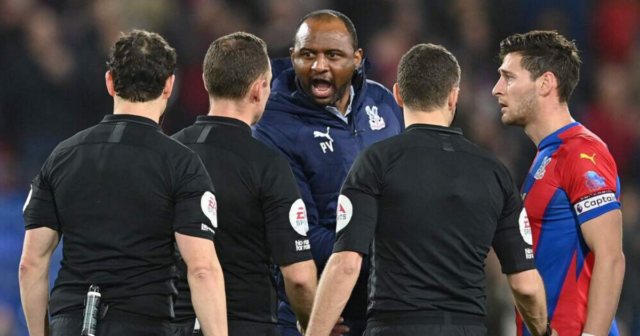 , Watch fuming Crystal Palace boss Patrick Vieira get booked AFTER West Ham game for ranting at officials