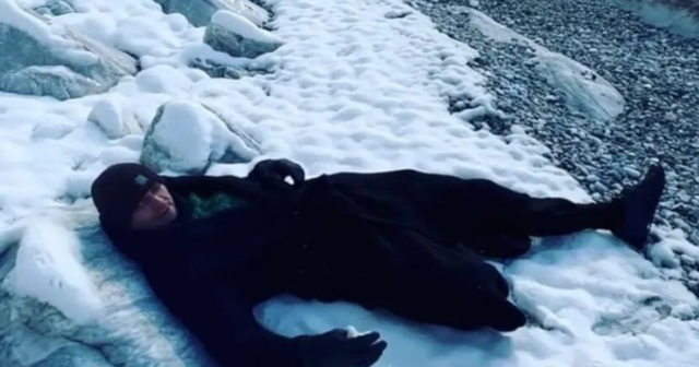 , Usyk relaxes on snow-covered beach as manager slams Tyson Fury over ‘p***y’ jibe after Gypsy King pulls out of fight