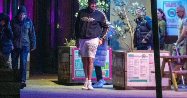 , Tyson Fury braves freezing cold in Gypsy King SHORTS as he enjoys night out at Morecambe bowling alley with wife Paris