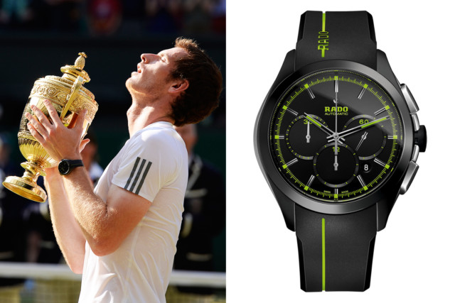Andy Murray wore a Rado watch when he lifted the Wimbledon trophy in 2016, but embarrassingly it was telling the wrong time