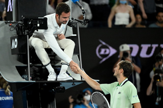 , ‘Are you stupid? You’re so bad’ – Watch Medvedev go beserk at Australian Open semi-final umpire over Tsitsipas’ DAD