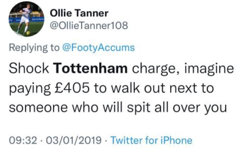 , Tottenham fans rage over unearthed Ollie Tanner tweets trolling Spurs &amp; Harry Kane.. and cheering for rivals Arsenal