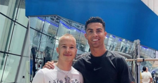 , Man Utd star Cristiano Ronaldo poses with controversial F1 star Nikita Mazepin during mystery winter break work out