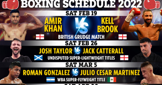 , Boxing schedule 2022: Upcoming fights, fixture schedule including Khan vs Brook and Fury’s clash with Whyte