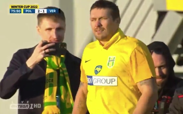 , Watch Usyk spurn golden chance to score on pro football debut just moments after coming on as sub for FC Polissya