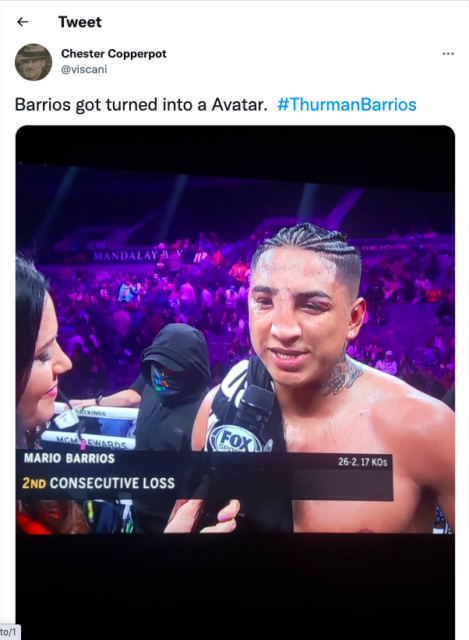 , Keith Thurman makes Mario Barrios ‘look like Avatar character’ after leaving his face unrecognisable in brutal fight