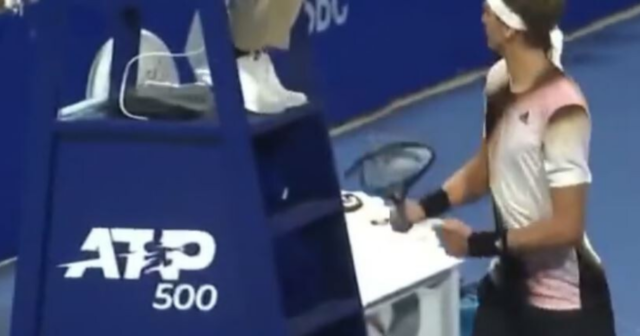 , Shocking moment Zverev smashes racket off umpire’s chair in astonishing meltdown before he is kicked OUT of tournament