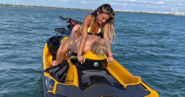 , Jake Paul and stunning girlfriend Julia Rose leave nothing to imagination with sex poses sitting on jet-ski