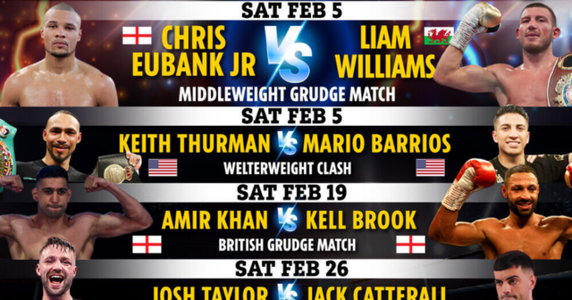 , Boxing schedule 2022: Upcoming fights, fixture schedule including Eubank Jr vs Williams THIS WEEKEND and Khan vs Brook