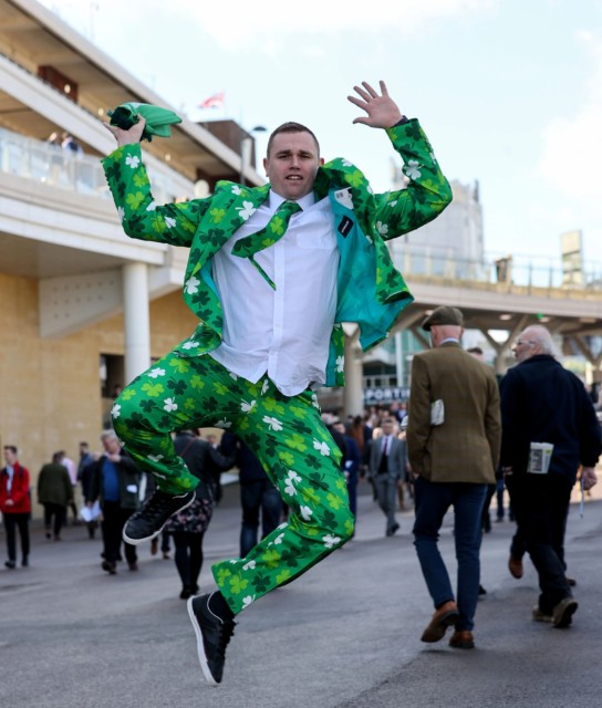 , Cheltenham Festival’s Guinness Village packed at 11am as punters get into Irish spirit on St Patrick’s Day