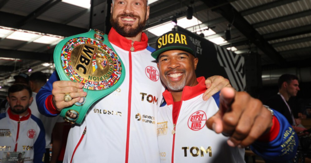 , Tyson Fury’s coach SugarHill Steward receives ‘WBC Trainers Belt’ after Gypsy King’s brutal Dillian Whyte KO at Wembley