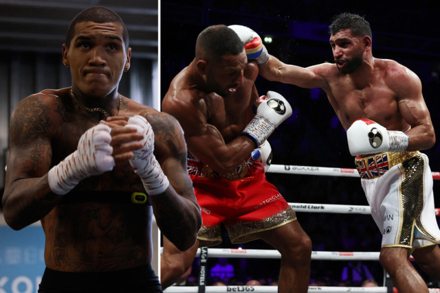 , Amir Khan booed by Manchester crowd for refusing to accept Conor Benn fight after jumping in the ring