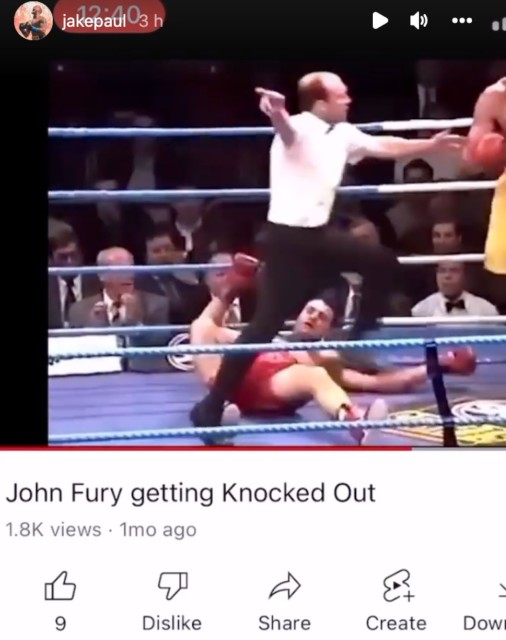 , Jake Paul brutally trolls ‘s***’ fighter’ John Fury with clips of him being KO’d and claims Tommy’s dad had ‘glass jaw’