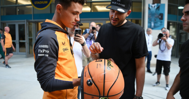 , McLaren star Lando Norris shows off incredible NBA-inspired F1 helmet ahead of Miami Grand Prix