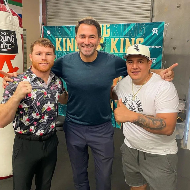 , Canelo’s career will be hanging ‘in the balance’ if he loses Golovkin triogy fight admits promoter Eddie Hearn